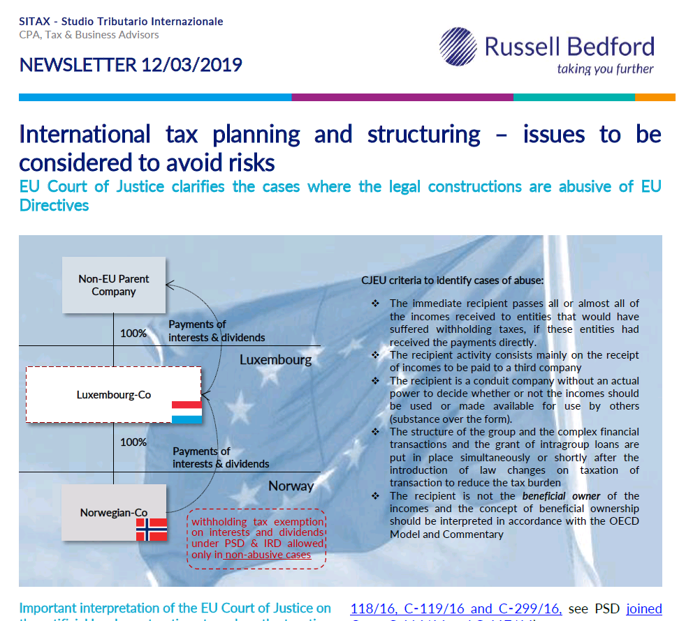 International tax planning